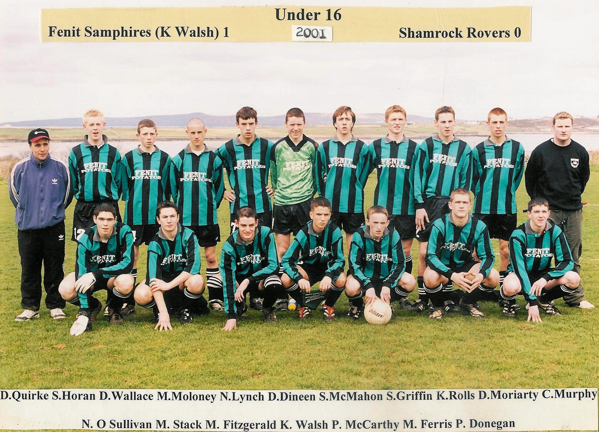 samphires u16 team v shamrock rovers