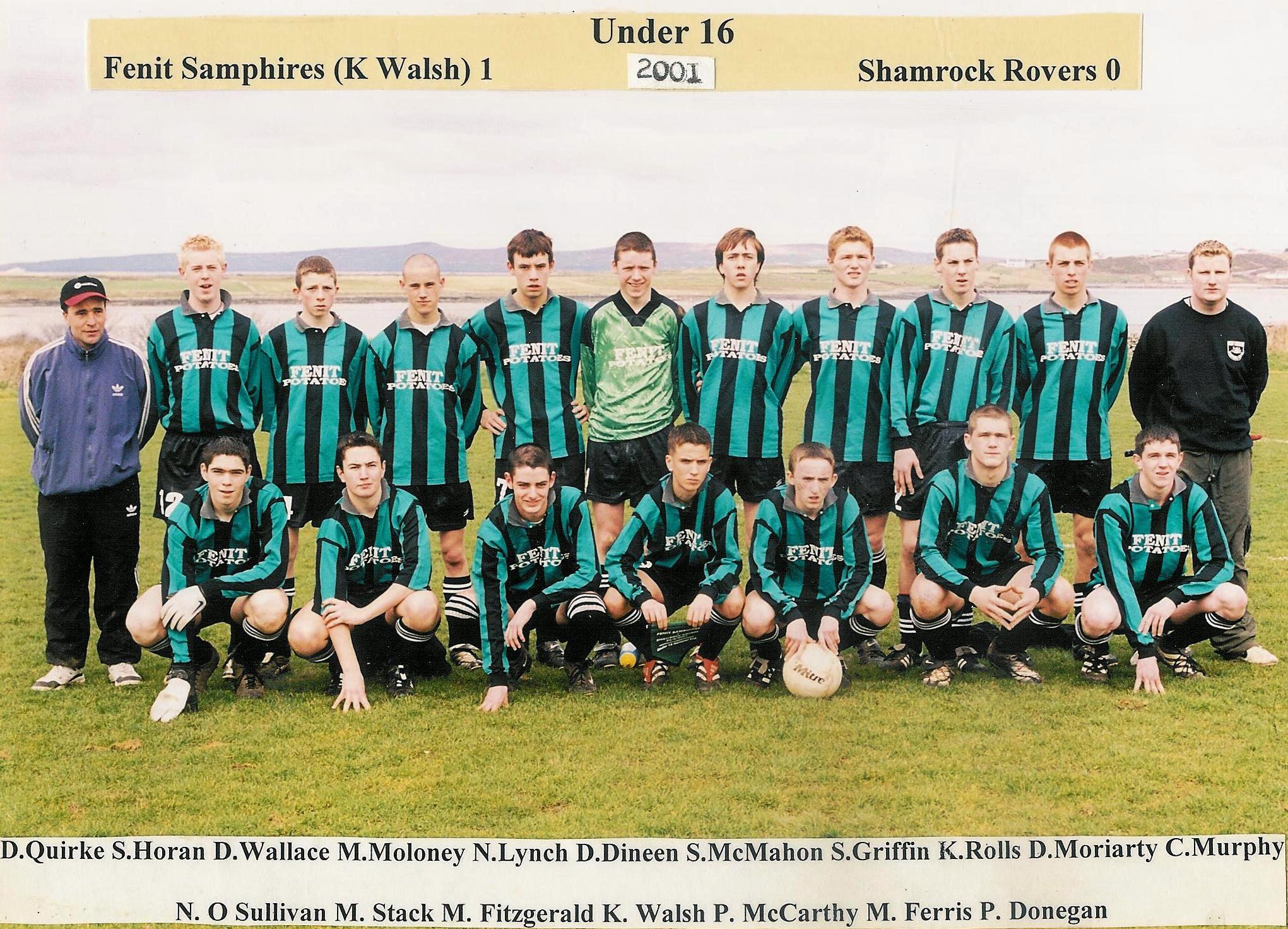 samphires u16 team v shamrock rovers